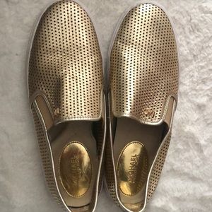 MK gold shoes